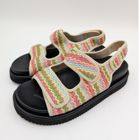 ABound Chance Platform Sandal Women's Yellow Clover Multi Size US7.5M - Picture 1 of 8